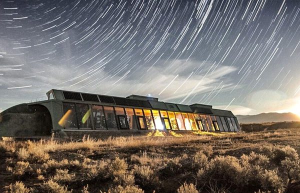 An Earthship in Taos at Night