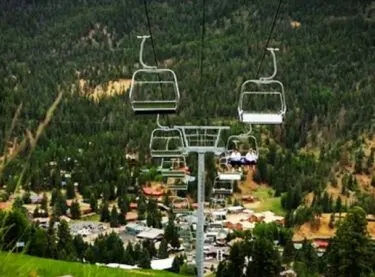 A chairlift at the Ski Area in the summertime