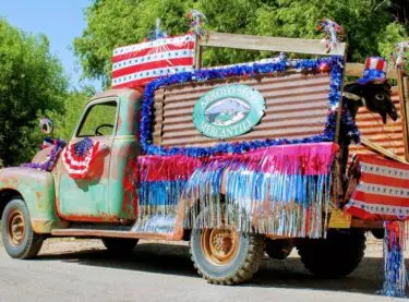 Old Truck decorated for 4th of july