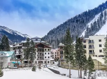 A view of the resorts of Taos Ski Valley