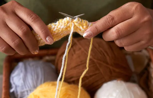 Knitting wool yarn
