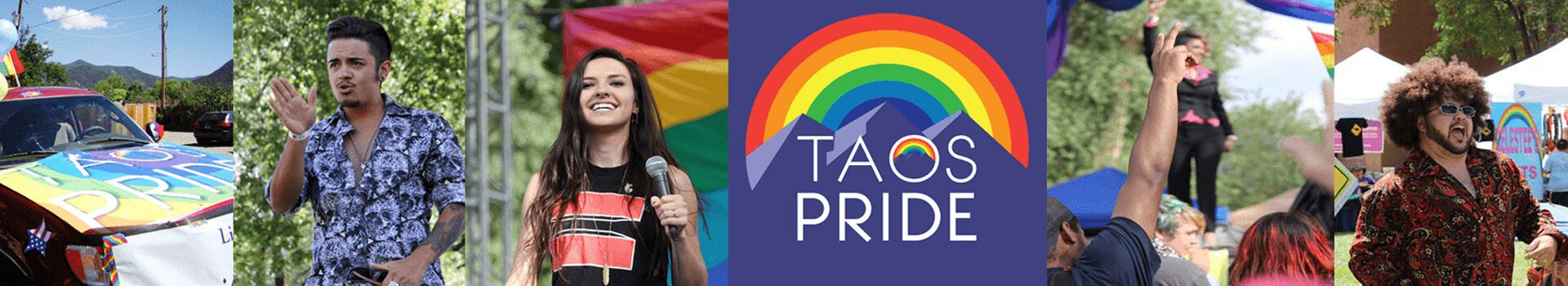 A montage of pictures from Taos Pride events