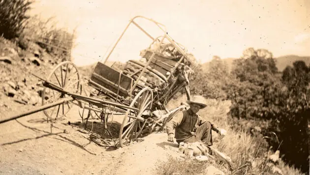 Ernest Blumenschein and a broken wagon