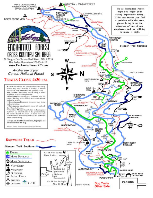 Taos Area Ski Maps Taos Nm