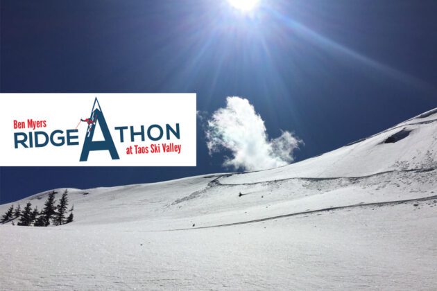 Ben Myers Ridge-A-Thon Logo and Snowy Ski Valley Ridge