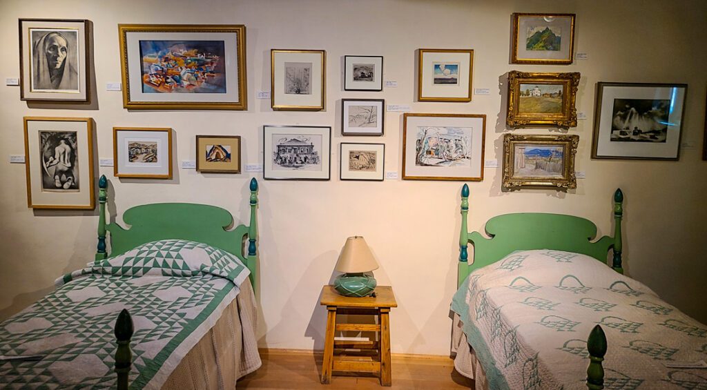 The "Green Bedroom" in  the Blumenschein Home & Museum