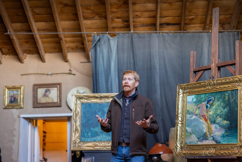 Couse-Sharp Executive Director & Curator Davison Koenig in the Couse-Sharp Studio